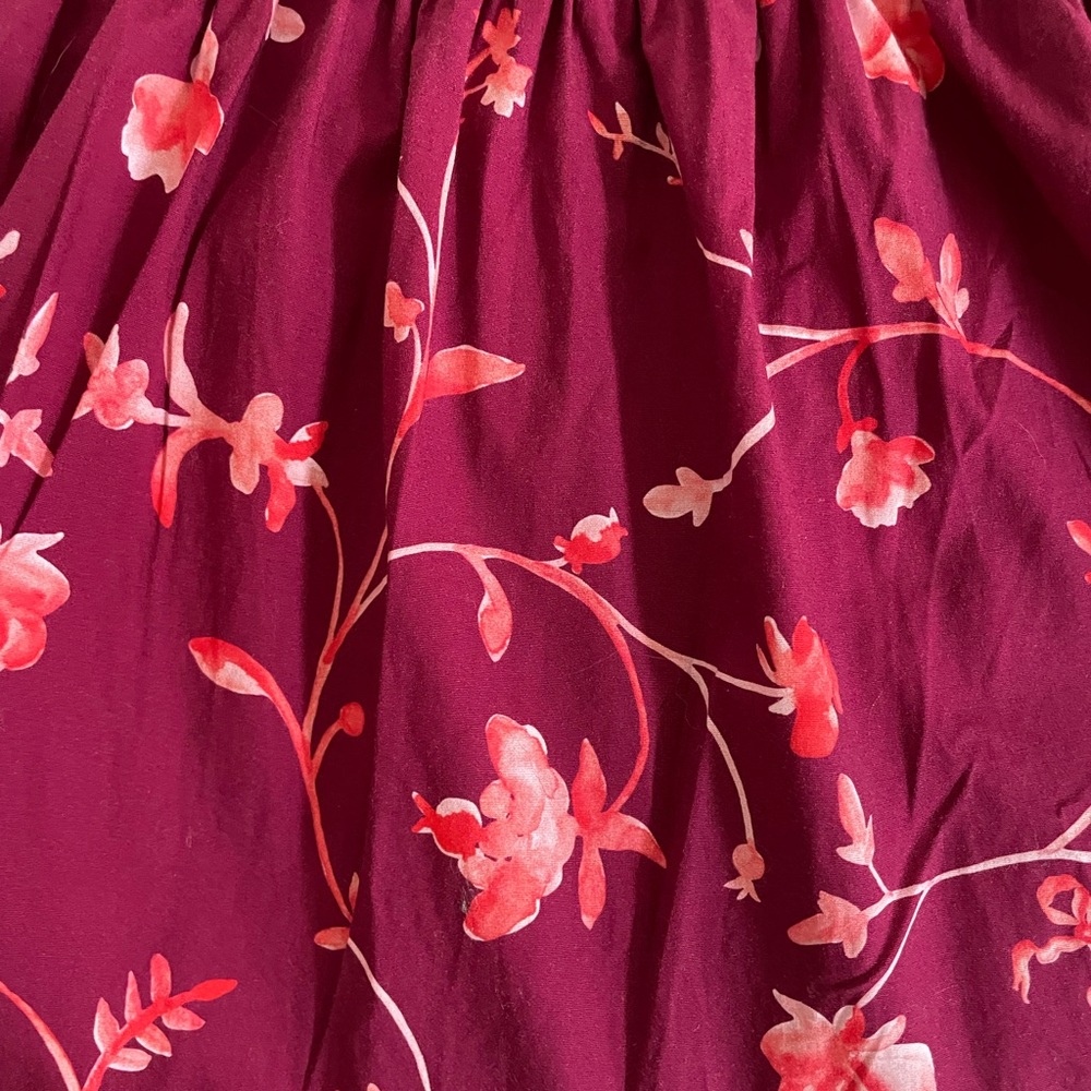 Hill House Midi Dress in Burgundy Floral - Picture 2 of 7